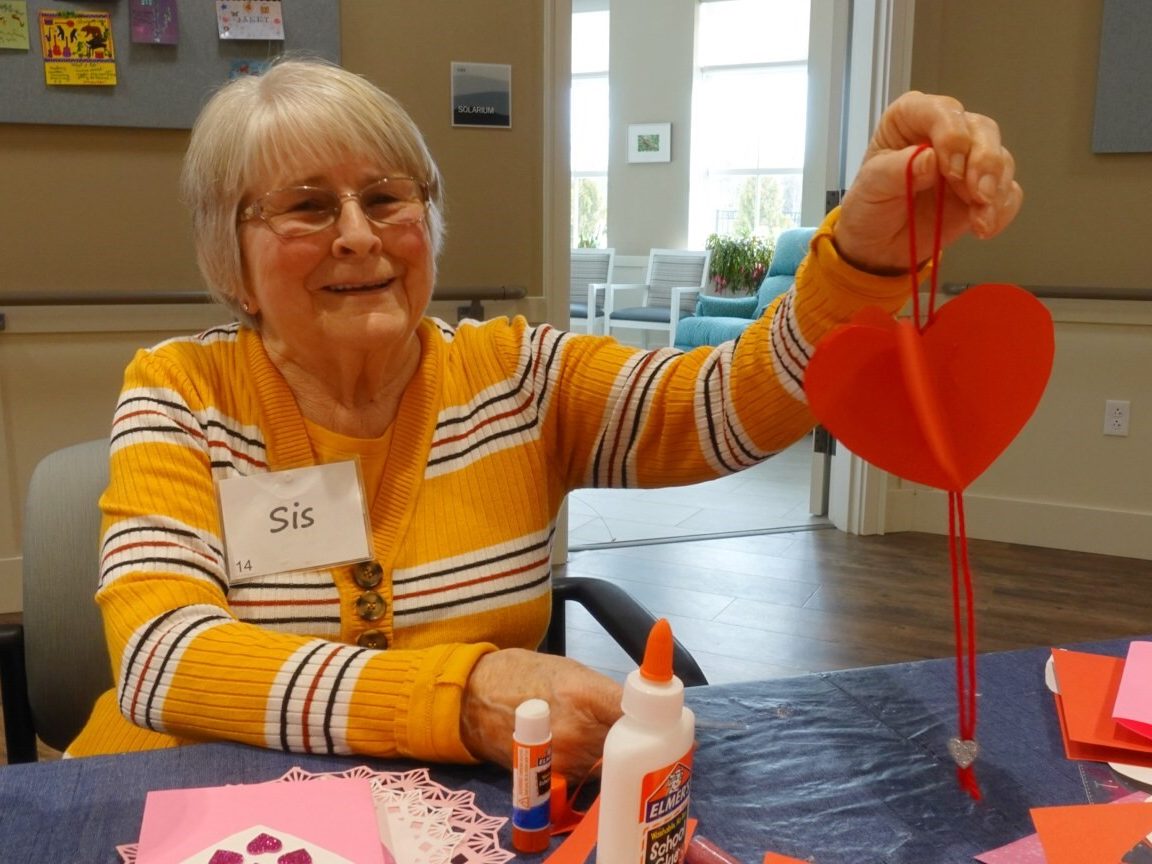 A Day at the Center - Woman crafting